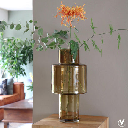 Vaas glas Juba - H40 W20 - Cognac