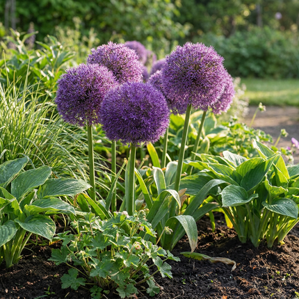 16x Allium Pinball Wizard - Zauberstab-Zierlauch - Violett - Sommerblüher - Zwiebelgröße 18/20