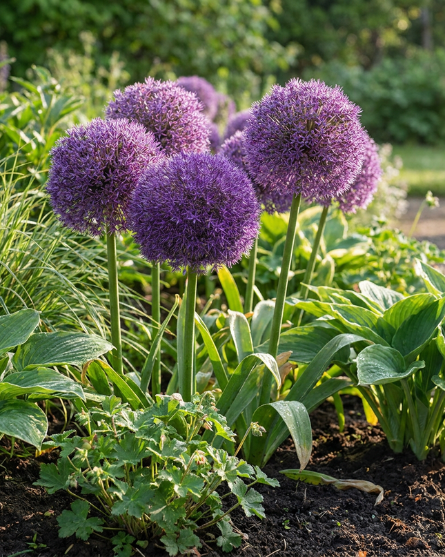 16x Allium Pinball Wizard - Zauberstab-Zierlauch - Violett - Sommerblüher - Zwiebelgröße 18/20