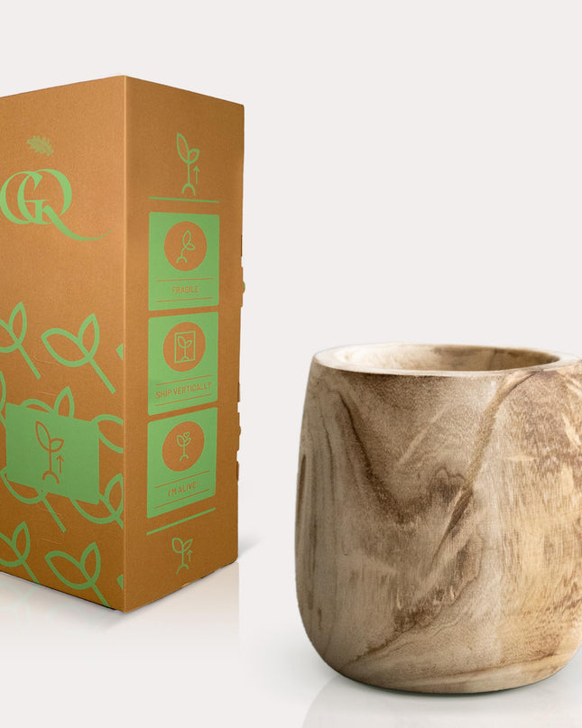 Pot Hout lichtbruin M - H25 W23