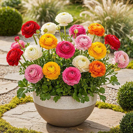 Bloembollen - Ranunculus Mix - Diversen Kleuren - 40 stuks - Bolmaat 5/6 - XXL Pack