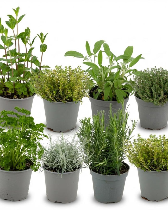 Miscela di Erbe Italiane - 8 Pezzi - Ø 12 cm - Altezza: 12-15 cm