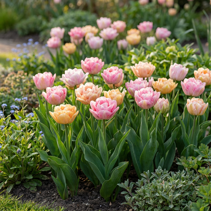 24x Tulipa Peaches & Kisses - Peaches & Kisses tulip - Assorted - Spring flowering bulb - Bulb size 11/12