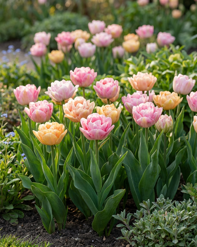 24x Tulipa Peaches & Kisses - Tulipán Peaches & Kisses - Varios - Planta de floración primaveral - Tamaño del bulbo 11/12