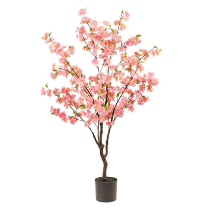 Kunstplant - Prunus - Kersenbloesem - Roze - ↕ 135cm