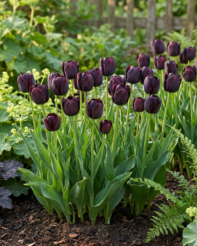 140x Tulipa Black – Schwarze Tulpe – Schwarz – Frühjahrsblüher – Zwiebelgröße 10/11