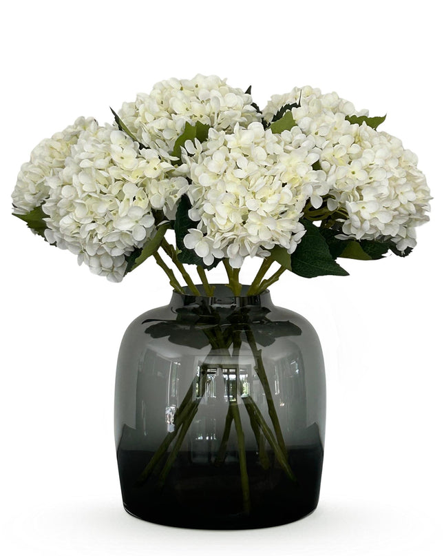 Kunstbloemen Solo - White - Hydrangea Flower - x 8 - 52 cm