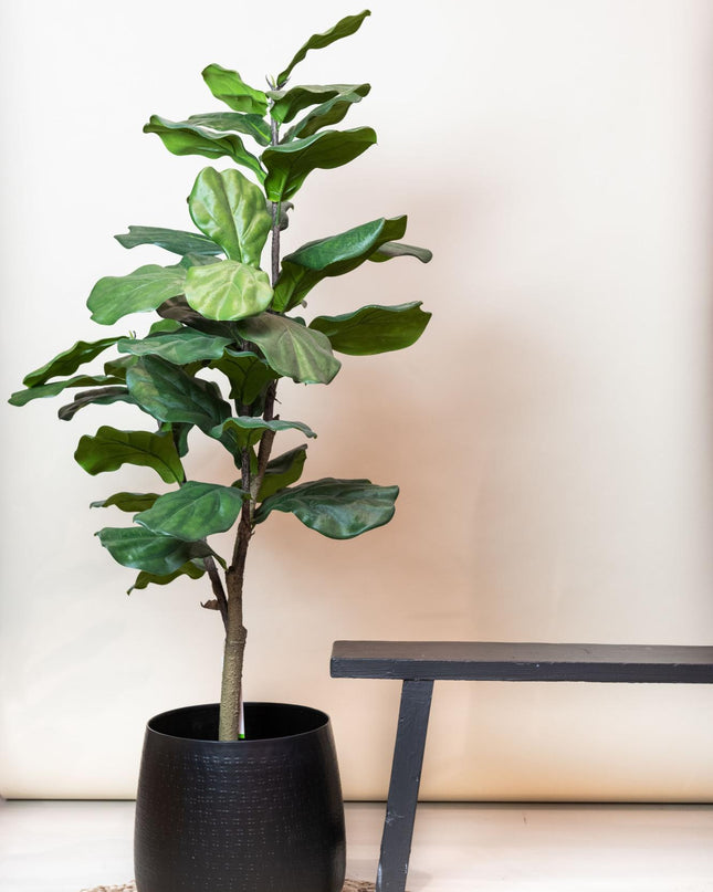 Kunstplant - Ficus Lyrata - Tabaksplant - ↕ 120 cm