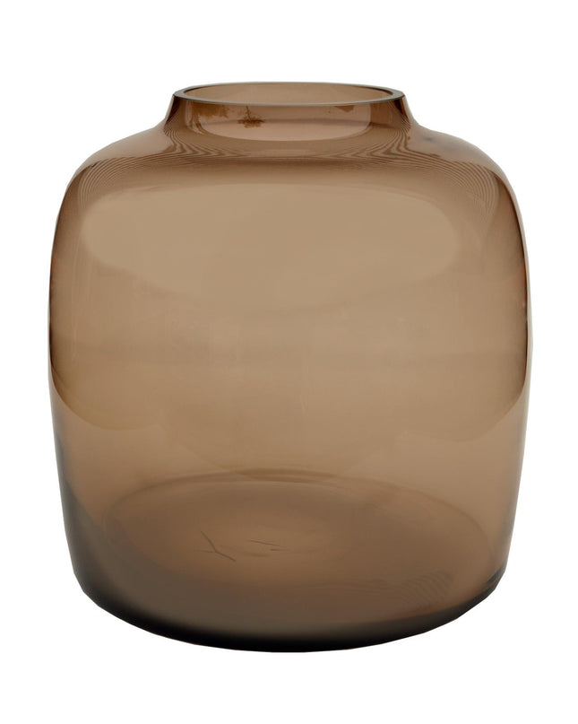 Vaas glas - H25 W25 - Bartica - Taupe
