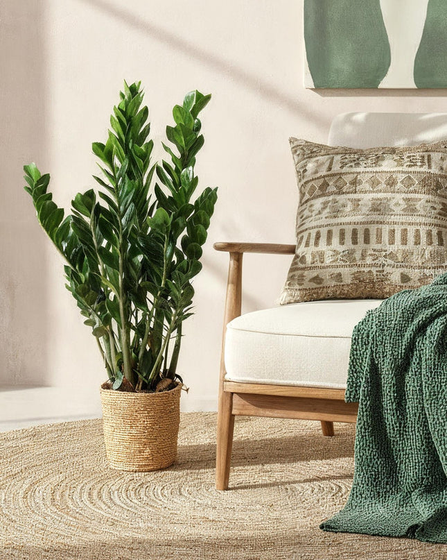 Zamioculcas - Glücksfeder + Mand - Topf 21 cm - Höhe 80-90 cm