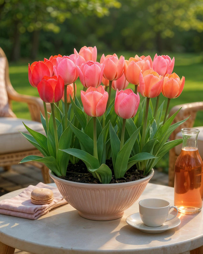 Bloembollen - Tulp Pink en Red - Kleur Roze en Rood - 40 stuks - Bolmaat 10/12