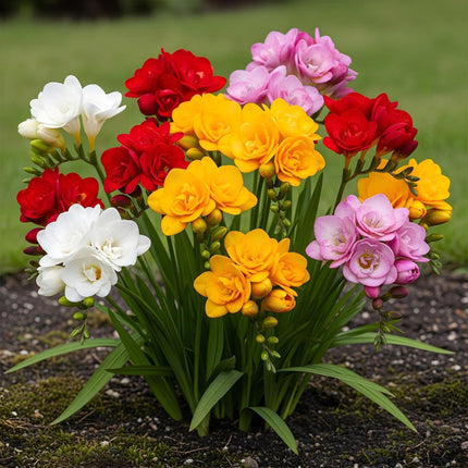 Bloembollen - Freesia Double Mix - Diversen Kleuren - 40 stuks - Bolmaat 5/6 - XXL Pack