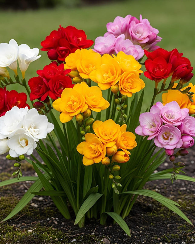 Bloembollen - Freesia Double Mix - Diversen Kleuren - 40 stuks - Bolmaat 5/6 - XXL Pack