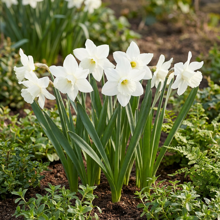 120x Narcissus Botanical White Mix – Botanische weiße Narzissenmischung – Weiß – Frühjahrsblüher – Zwiebelgröße 10/12