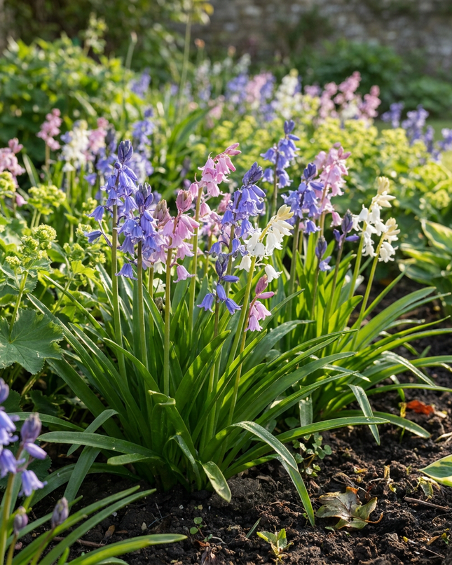 320x Hyacinthoides Hispanica mix - Mezcla de jacintos de los bosques españoles - Varios - Bulbo para naturalización - Tamaño del bulbo 7/8