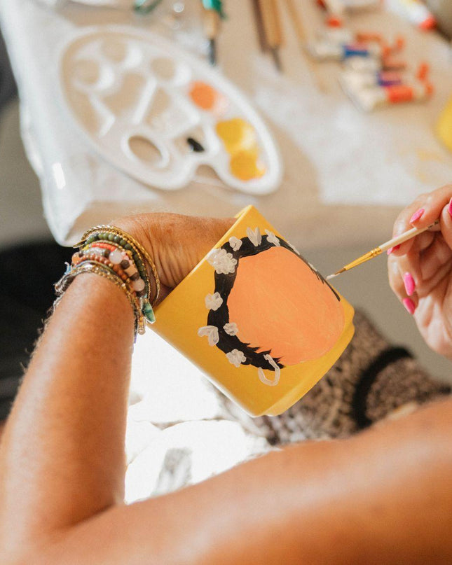 Kolibri Creatives | Verfpakket voor het schilderen van 8 bloempotten + succulenten | voor minimaal 4 personen | Creatieve visionair