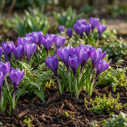 120x Crocus Blue - Blauer Krokus - Blau - Verwilderungszwiebel - Zwiebelgröße 7/8