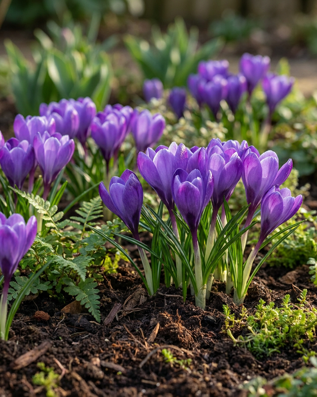 120x Crocus Blue - Blauer Krokus - Blau - Verwilderungszwiebel - Zwiebelgröße 7/8