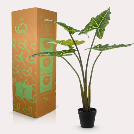 Kunstplant - Alocasia Frydek - Olifantsoor - ↕ 80 cm