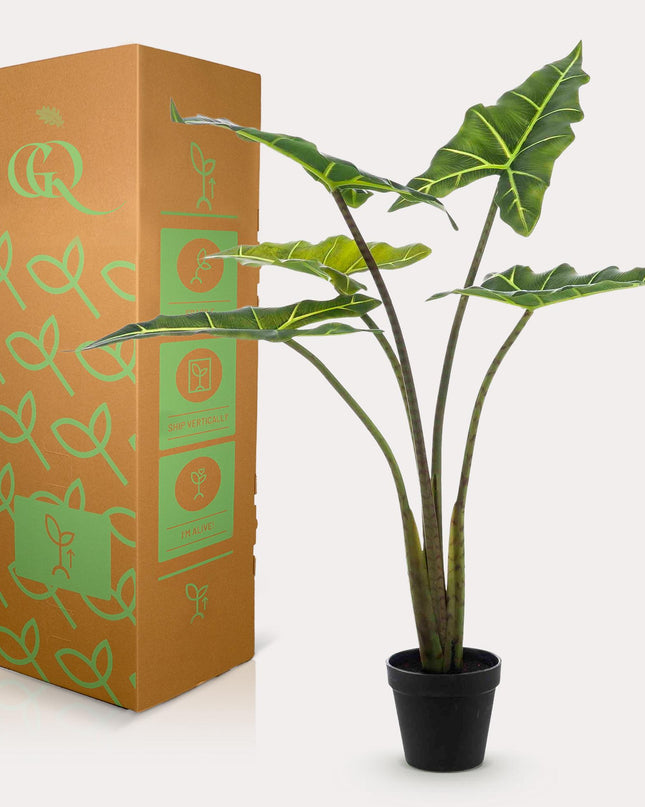 Kunstplant - Alocasia Frydek - Olifantsoor - ↕ 80 cm