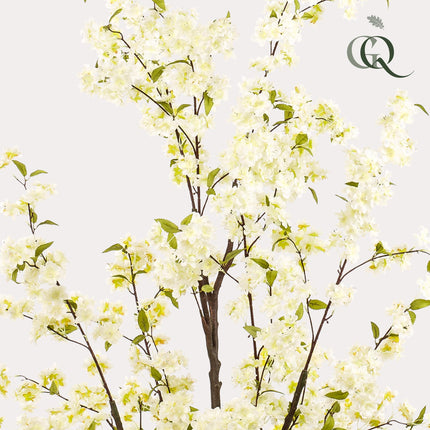 Kunstplant - Prunus - Kersenbloesem - Wit - ↕ 175cm