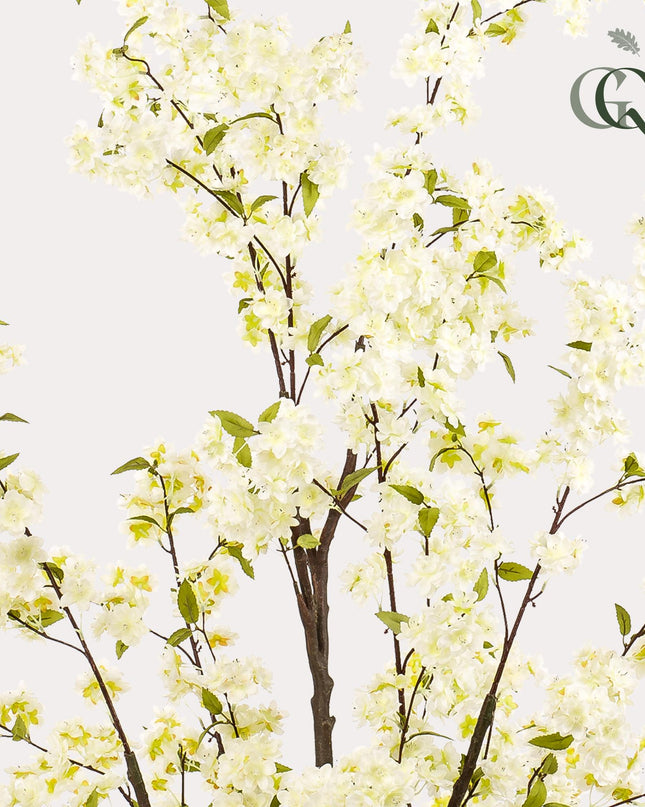 Kunstplant - Prunus - Kersenbloesem - Wit - ↕ 175cm