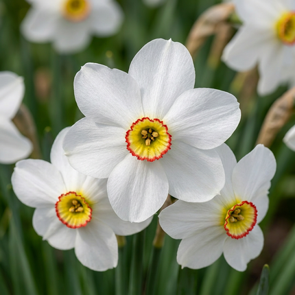 240x Narcissus Recurvus - White pheasant's eye - White - Spring-flowering - Bulb size 10/12
