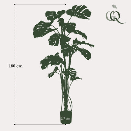 Kunstplant- Monstera - Gatenplant - ↕ 180cm