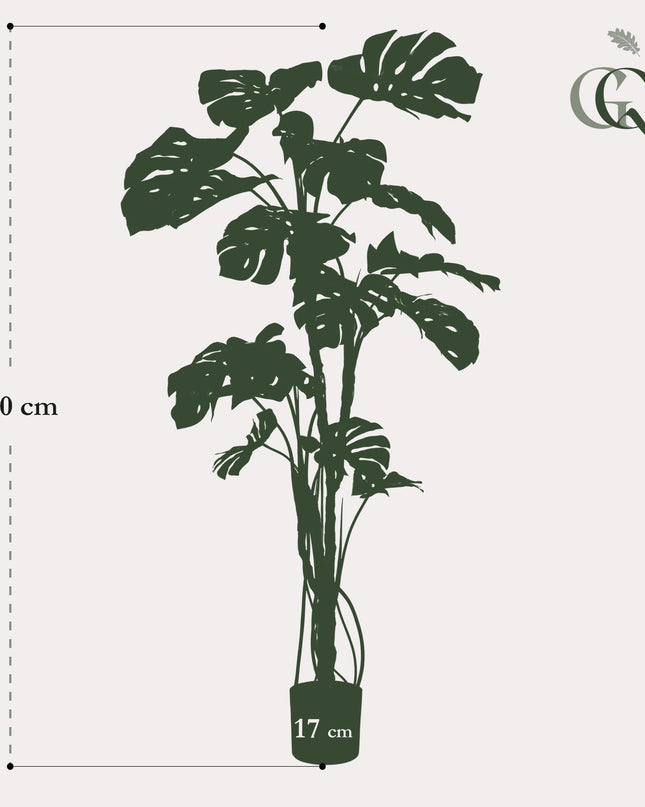 Kunstplant- Monstera - Gatenplant - ↕ 180cm