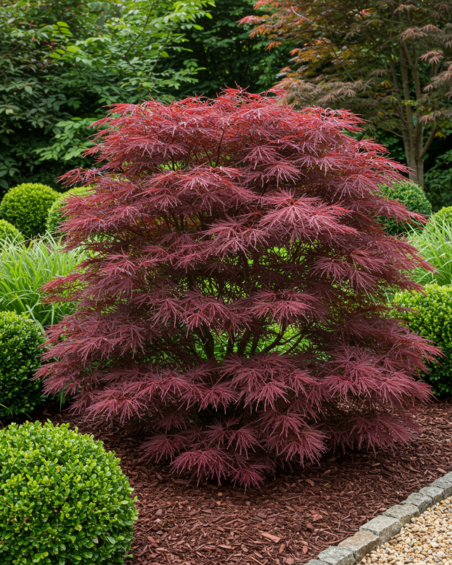Japanse Esdoorn - Acer palmatum Sumi-nagashi - Rood - 1 Plant - Bladverliezend - Pot 19cm Hoogte 70cm