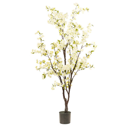 Kunstplant - Prunus - Kersenbloesem - Wit - ↕ 175cm