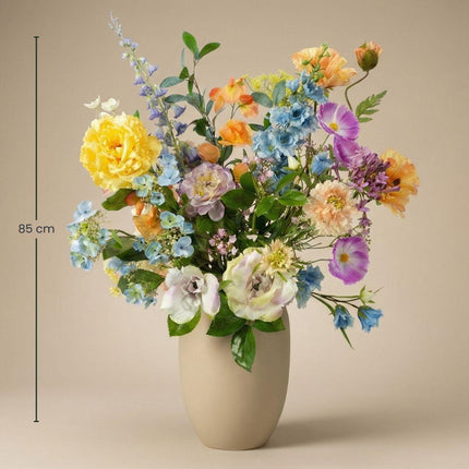 Flores artificiales - ramo Serenidad de Primavera Deluxe - 18 tallos - ↑ 85 cm