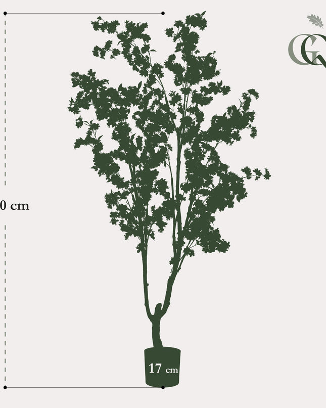 Kunstplant - Prunus - Kersenbloesem - Roze - ↕ 210cm